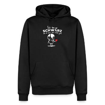 Ich trage schwarz bis es was dunkleres gibt lustig - Männer Premium Bio Hoodie - Schwarz - Vorne - Nico (187cm)