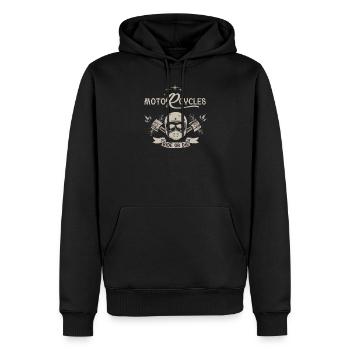 Motorcycles Ride Gold Die Biker Reiten oder Sterben - Männer Premium Bio Hoodie - Schwarz - Vorne - Nico (187cm)