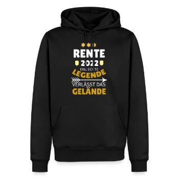 Rente 2022 Rentner Senior Endlich in rente - Männer Premium Bio Hoodie - Schwarz - Vorne - Nico (187cm)