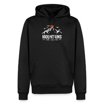 Klettern Bergsteigen Bergsport Sportklettern - Männer Premium Bio Hoodie - Schwarz - Vorne - Nico (187cm)