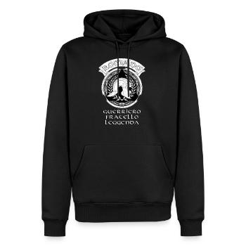 SPQR Römischer Legionär - Männer Premium Bio Hoodie - Schwarz - Vorne - Nico (187cm)