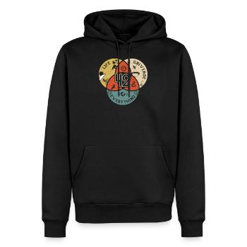 Antwort Physik Mathematik Spruch Universum - Männer Premium Bio Hoodie - Schwarz - Vorne - Nico (187cm)