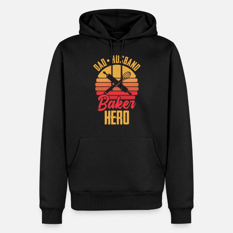 Bäcker Backen Konditor - Männer Premium Bio Hoodie - Schwarz