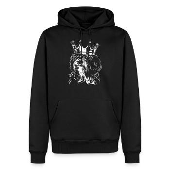 Tibet Terrier chien chien chien Wilsigns - Sweat à capuche Premium bio Homme - noir - Devant - Nico (187cm)