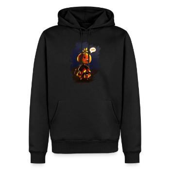Halloween Kinderkürbis - Tricks oder Leckereien - Männer Premium Bio Hoodie - Schwarz - Vorne - Nico (187cm)