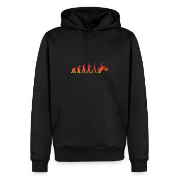Evolution Graphic Dirt Biker Motorcycle Enduro Mot - Männer Premium Bio Hoodie - Schwarz - Vorne - Nico (187cm)