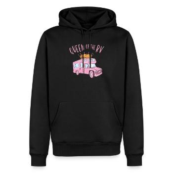 Königin des Camper - Männer Premium Bio Hoodie - Schwarz - Vorne - Nico (187cm)