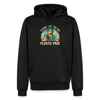 Meeresschildkröte Umweltschutz - Männer Premium Bio Hoodie - Schwarz - Vorne - Nico (187cm)