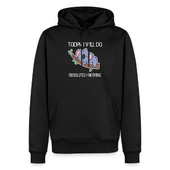 Funny saying, funny sayings - Men’s Premium Organic Hoodie - black - Front - Nico (187cm)