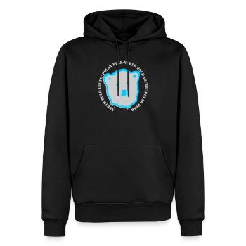 Eisbär 6 - Männer Premium Bio Hoodie - Schwarz - Vorne - Nico (187cm)