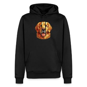 Golden Retriever Labrador Hund - Männer Premium Bio Hoodie - Schwarz - Vorne - Nico (187cm)