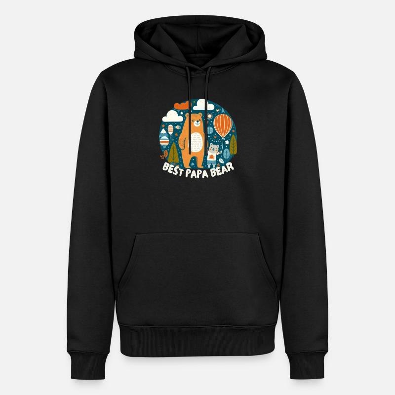 Vatertag. Bester - Männer Premium Bio Hoodie - Schwarz