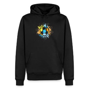 Soccer Sun Colors Color Explosion Ball Team - Men’s Premium Organic Hoodie - black - Front - Nico (187cm)