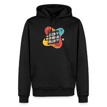 S’envoler pour Dubaï avec DJ Akun - Sweat à capuche Premium bio Homme - noir - Devant - Nico (187cm)