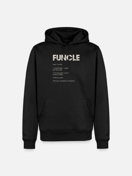 Funcle Typography Tee Design - Men’s Premium Organic Hoodie - black