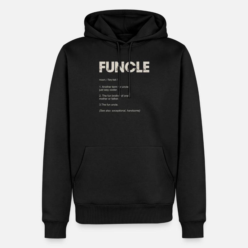 Foncle Typography Tee Design - Sweat à capuche Premium bio Homme - noir
