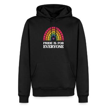 LGBT Pride Month - Pride ist für alle da - Männer Premium Bio Hoodie - Schwarz - Vorne - Nico (187cm)