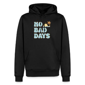 No Bad Days – eine positive Stimmung im Sommer - Männer Premium Bio Hoodie - Schwarz - Vorne - Nico (187cm)