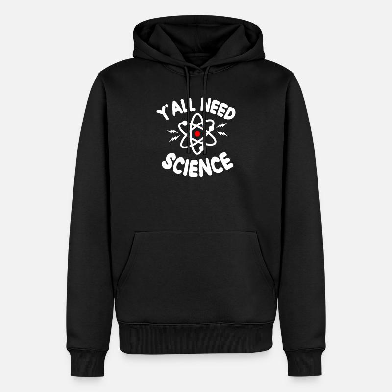 Science pour tous Tee Atom - Sweat à capuche Premium bio Homme - noir