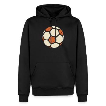 Graphisme rétro football – Sport Design - Sweat à capuche Premium bio Homme - noir - Devant - Nico (187cm)