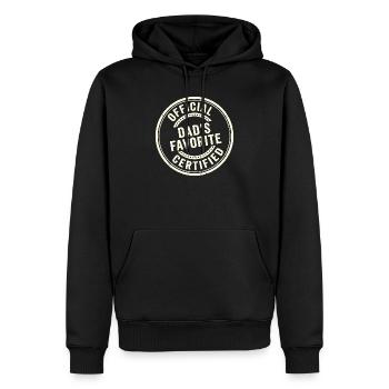 Enfant préféré Drôle officiel Papa Préféré - Sweat à capuche Premium bio Homme - noir - Devant - Nico (187cm)
