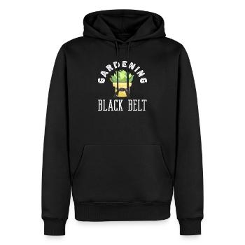Jardinage Black Belt Jardinier Amant des plantes - Sweat à capuche Premium bio Homme - noir - Devant - Nico (187cm)