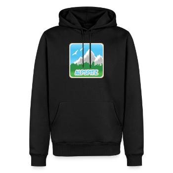 Bergsport Alpspitz - Männer Premium Bio Hoodie - Schwarz - Vorne - Nico (187cm)