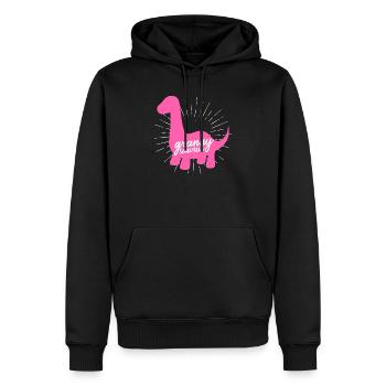 Grannysaurus Lustige rosa Dinosaurier-Großmutter - Männer Premium Bio Hoodie - Schwarz - Vorne - Nico (187cm)