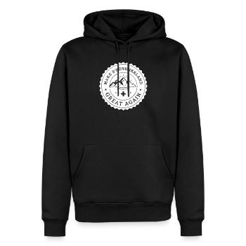 rendre le s’Bünderland grand à nouveau - Sweat à capuche Premium bio Homme - noir - Devant - Nico (187cm)