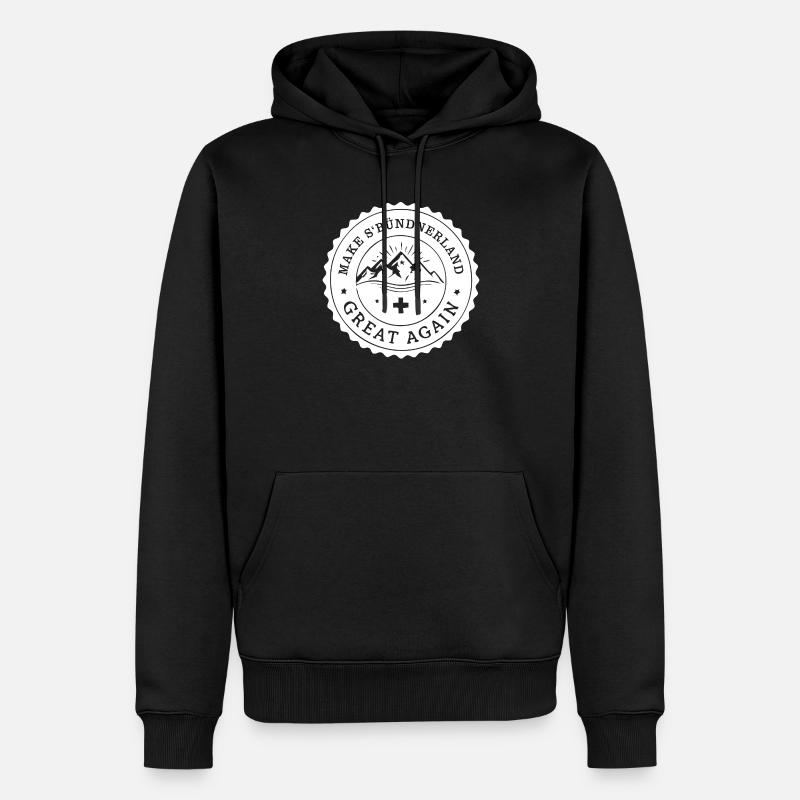 make s'Bünderland great again - Männer Premium Bio Hoodie - Schwarz