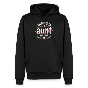 Tante 2026 Tante 2026 Promue Tante 2026 - Sweat à capuche Premium bio Homme - noir - Devant - Nico (187cm)