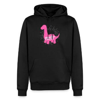 Großmasaurier Pink Dinosaurier Retro Oma Slogan - Männer Premium Bio Hoodie - Schwarz - Vorne - Nico (187cm)