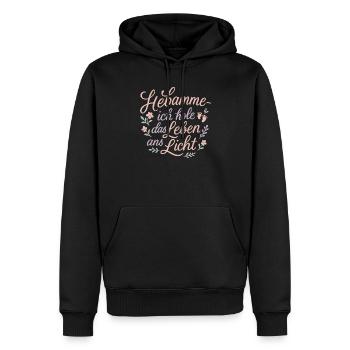 Hebamme: Leben ans Licht - Männer Premium Bio Hoodie - Schwarz - Vorne - Nico (187cm)
