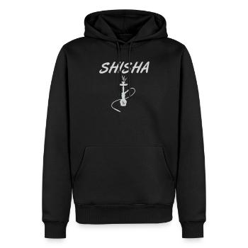 Shisha Hookah Silhouette Motiv - Männer Premium Bio Hoodie - Schwarz - Vorne - Nico (187cm)