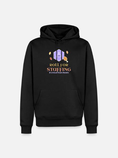 Roll-for-Stuffing-lustiges Thanksgiving-Tabletop - Männer Premium Bio Hoodie - Schwarz