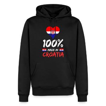 Travel to the Balkan countries I love Croatia - Men’s Premium Organic Hoodie - black - Front - Nico (187cm)