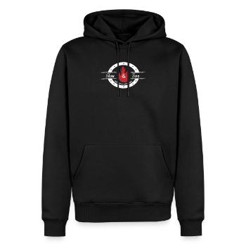 Glow & Fire officiel - blanc - Sweat à capuche Premium bio Homme - noir - Devant - Nico (187cm)