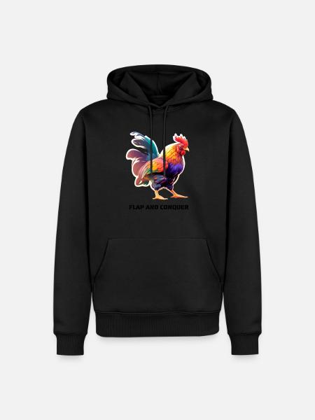 FLAP AND CONQUER - Männer Premium Bio Hoodie - Schwarz