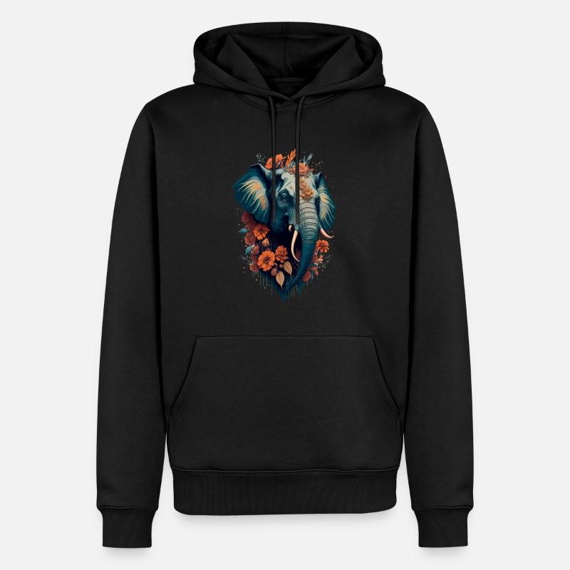 Fleur d’éléphant - Sweat à capuche Premium bio Homme - noir