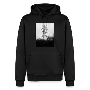 Pylon photograph - Men’s Premium Organic Hoodie - black - Front - Nico (187cm)