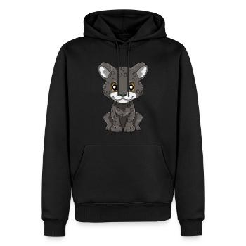 Niedlicher Baby Panther - Männer Premium Bio Hoodie - Schwarz - Vorne - Nico (187cm)