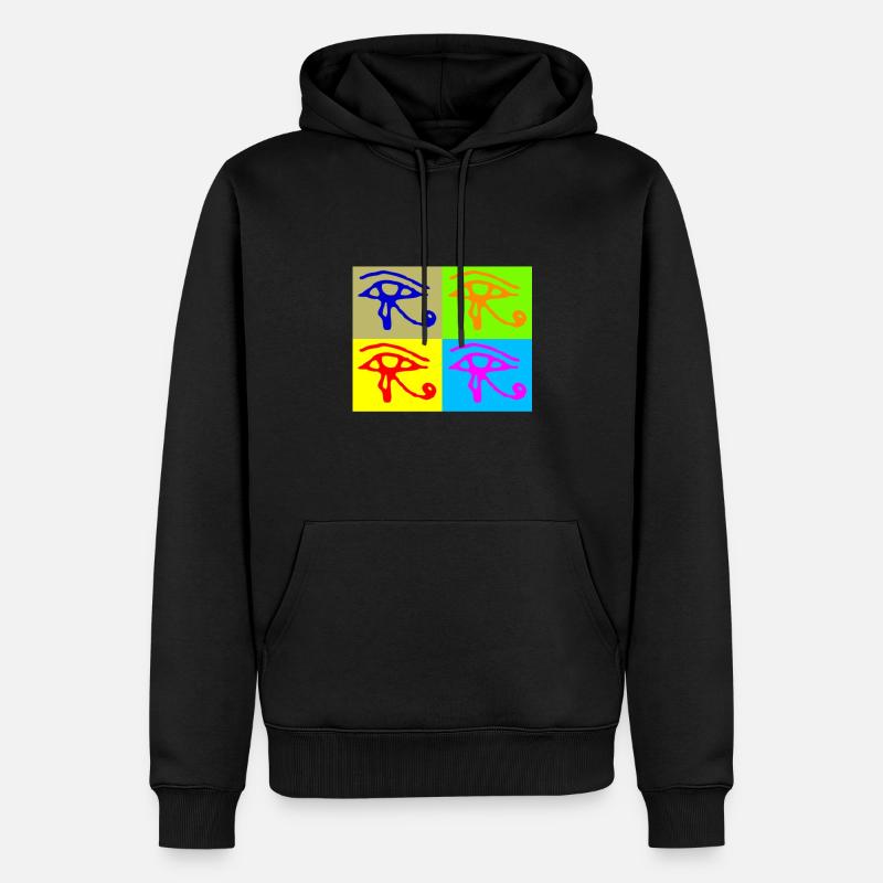 Warhol Eye Egypte ancienne - Sweat à capuche Premium bio Homme - noir