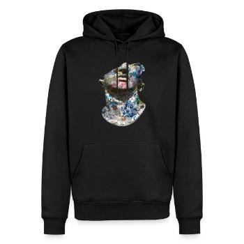 Antiker Vandalismus - Männer Premium Bio Hoodie - Schwarz - Vorne - Nico (187cm)