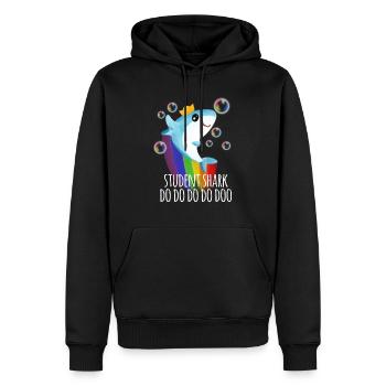 Student Shark Do Do Do Do Doo - Men’s Premium Organic Hoodie - black - Front - Nico (187cm)