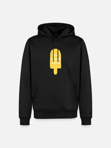 Eisliebhaber Glacen-Fan - Männer Premium Bio Hoodie - Schwarz