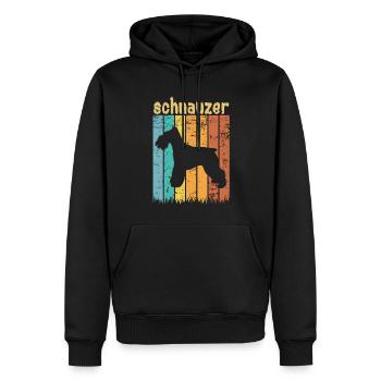 Schnauzer - Männer Premium Bio Hoodie - Schwarz - Vorne - Nico (187cm)