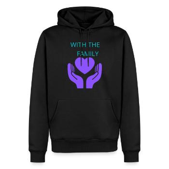 with the family ,family reunion - Men’s Premium Organic Hoodie - black - Front - Nico (187cm)