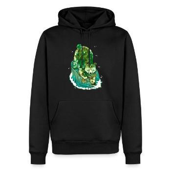 T-shirt Spirit Bear - Sweat à capuche Premium bio Homme - noir - Devant - Nico (187cm)