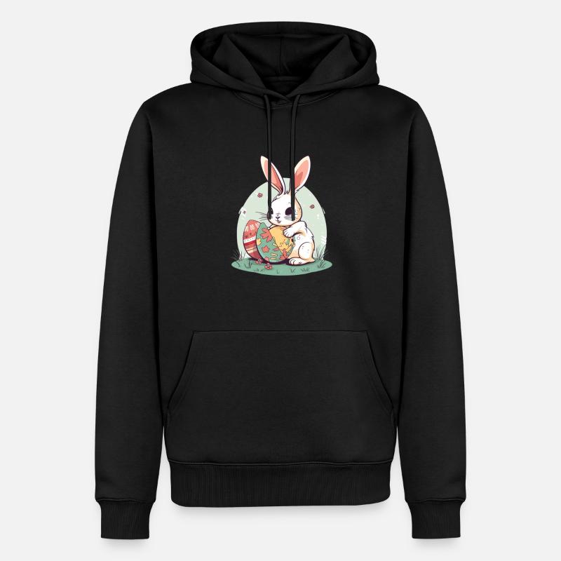 Lapin de Pâques - Sweat à capuche Premium bio Homme - noir