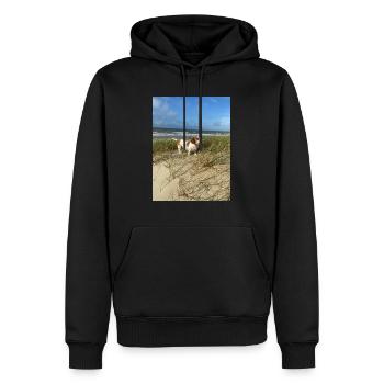 Molly the Dackel - Männer Premium Bio Hoodie - Schwarz - Vorne - Nico (187cm)